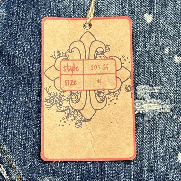 Vintage Rehab Jeans Mini Skirt Womens 11 Medium Wash Denim Y2K NOS - Picture 4 of 16